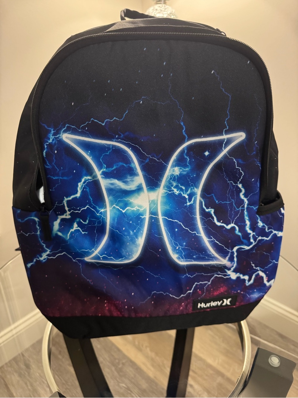 NWT Hurley Men's Blue Lightning Logo Backpack